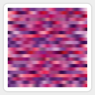 Abstract, blurred horizontal Geometric lines in fuscia pink and violet in Contemporary art style with illusional effects. Sticker